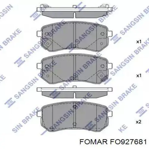 Гальмівні колодки Fomar Roulunds FO927681 ціна, від 23.60 USD