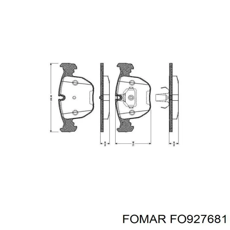Купити FO927681 Fomar Roulunds Колодки гальмівні передні, дискові