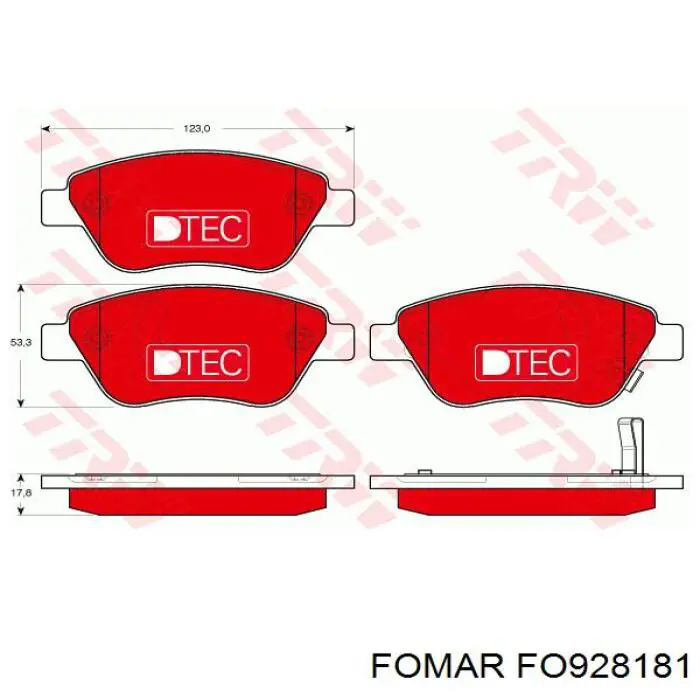 93191697 Opel Передні гальмівні колодки