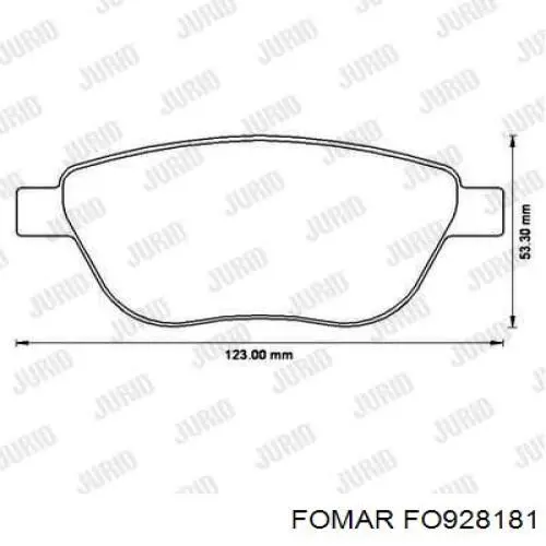 FO928181 Fomar Roulunds колодки гальмівні передні, дискові
