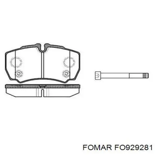 Задні гальмівні колодки FO929281 Fomar Roulunds