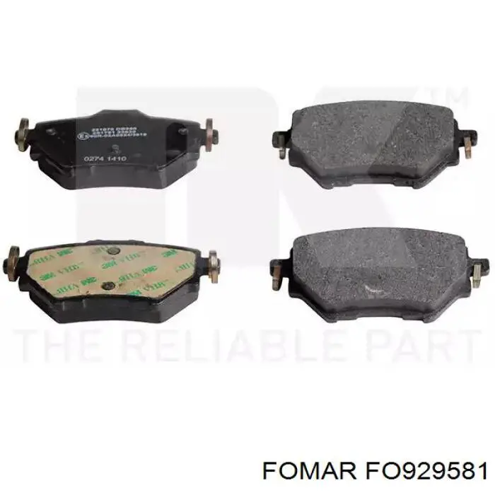 Передні тормозні колодки FO929581 Fomar Roulunds