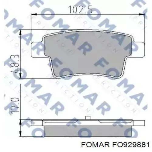 Задні гальмівні колодки Fomar Roulunds FO929881 ціна, від 21.10 USD