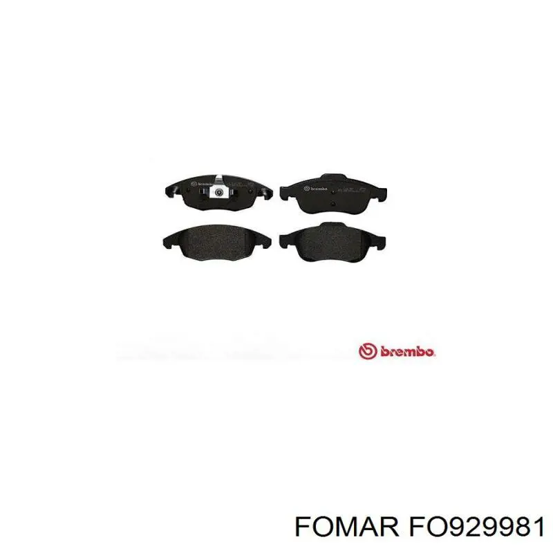 Передні тормозні колодки FO929981 Fomar Roulunds
