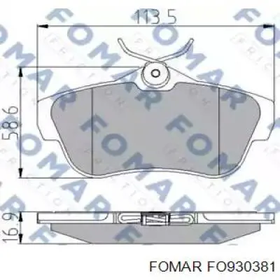 Купити FO930381 Fomar Roulunds Задні колодки