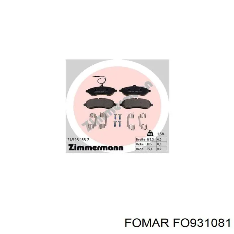 Гальмівні колодки Fomar Roulunds FO931081 ціна, від 22.78 USD