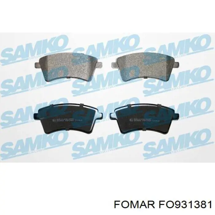 FO931381 Fomar Roulunds Передні гальмівні колодки