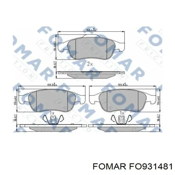 Купити 410609896R Renault (RVI) Колодки гальмівні передні, дискові