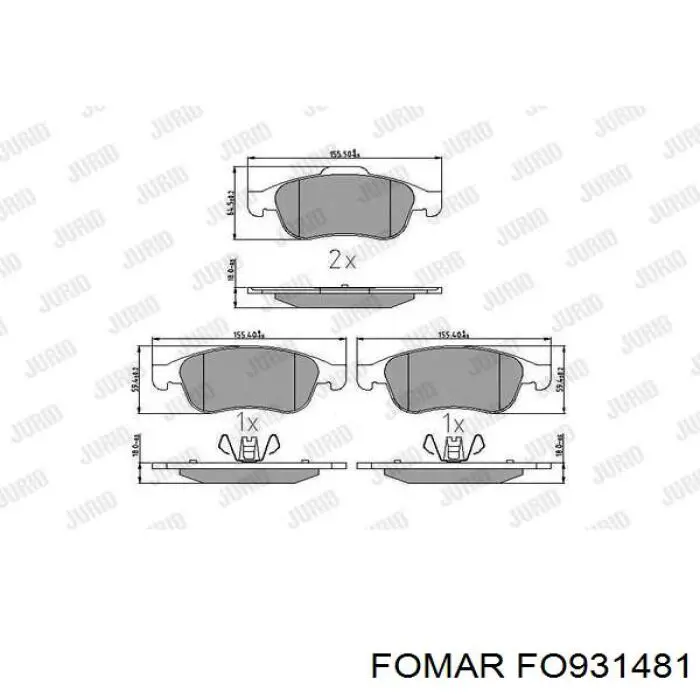 Передні тормозні колодки 410609896R Renault (RVI)