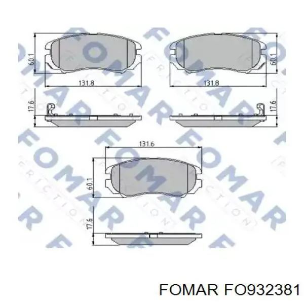 Гальмівні колодки Fomar Roulunds FO932381 ціна, від 20.09 USD