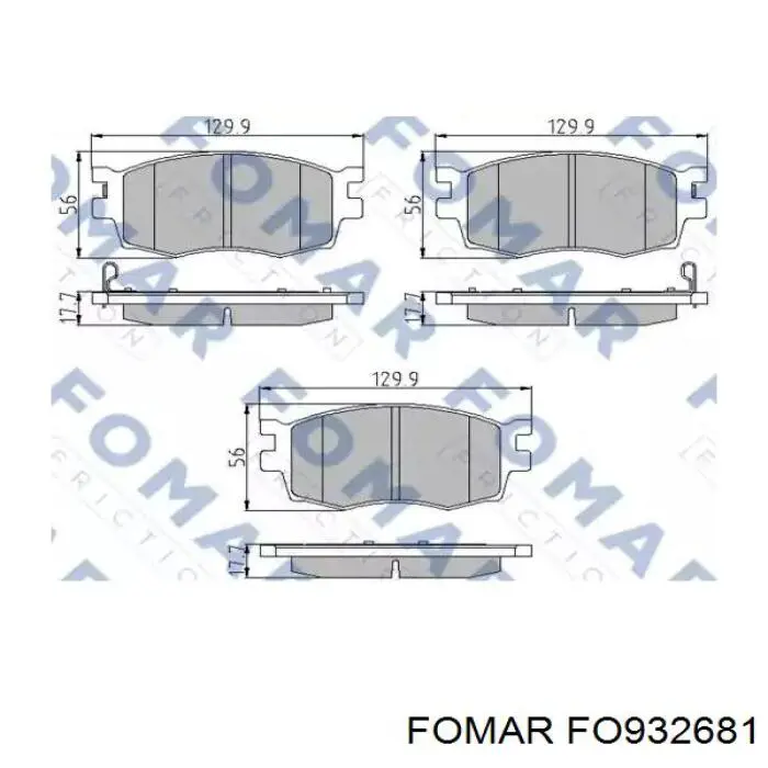 Гальмівні колодки Fomar Roulunds FO932681 ціна, від 16.12 USD
