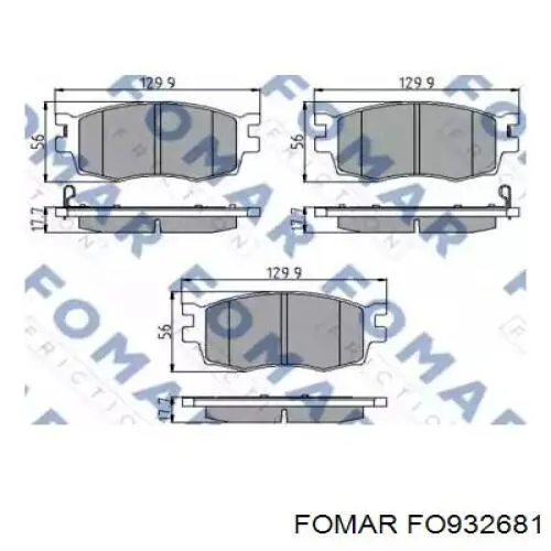 FO932681 Fomar Roulunds колодки гальмівні передні, дискові