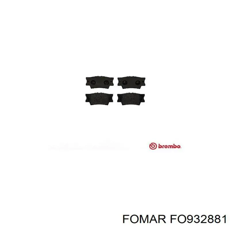 Задні гальмівні колодки FO932881 Fomar Roulunds