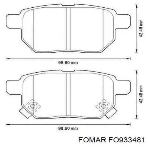 Задні дискові колодки Fomar Roulunds FO933481