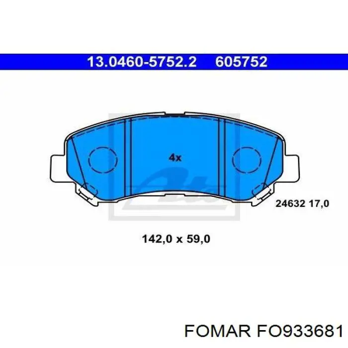 Гальмівні колодки Fomar Roulunds FO933681 ціна, від 26.10 USD