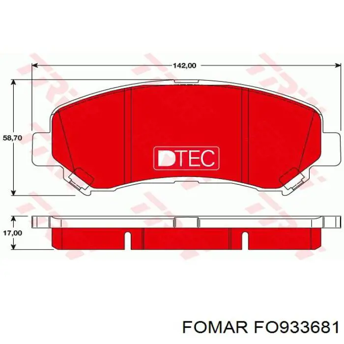 Купити FO933681 Fomar Roulunds Колодки гальмівні передні, дискові