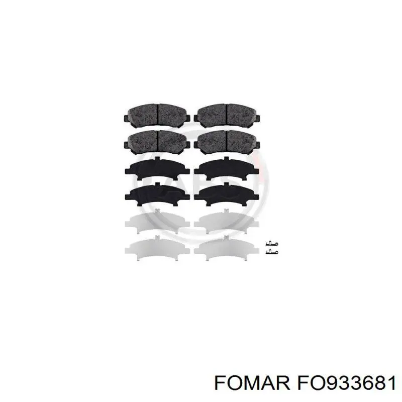 Передні тормозні колодки FO933681 Fomar Roulunds
