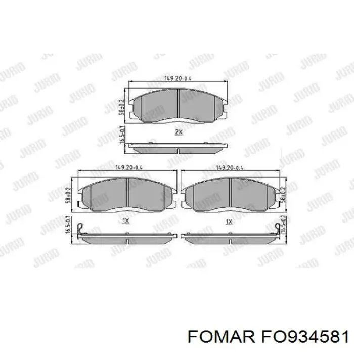 Передні тормозні колодки 581014AA26 Hyundai/Kia