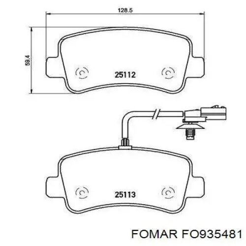 Задні гальмівні колодки Fomar Roulunds FO935481 ціна, від 25.71 USD