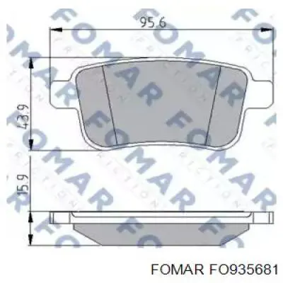 Колодки гальмові задні, дискові FO935681 Fomar Roulunds