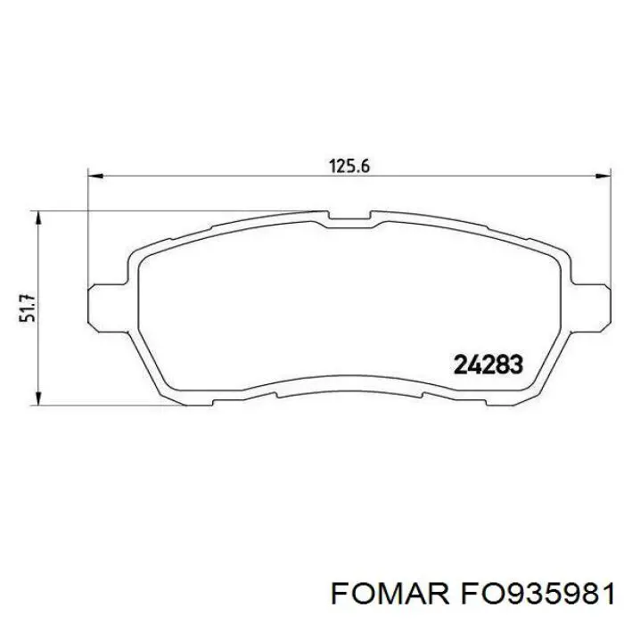 FO935981 Fomar Roulunds Передні гальмівні колодки