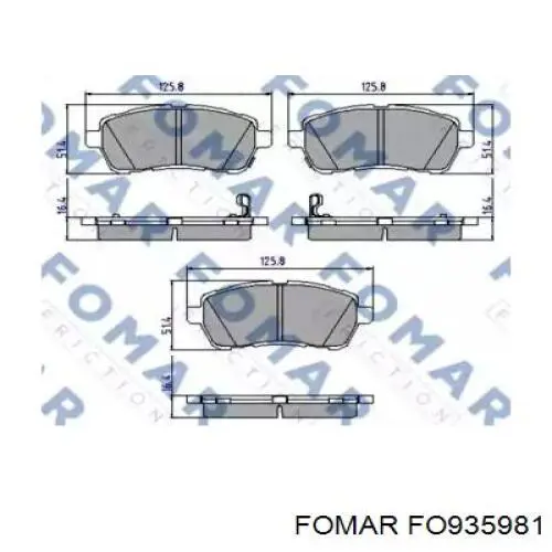 Тормозні колодки Mazda DFY13328Z