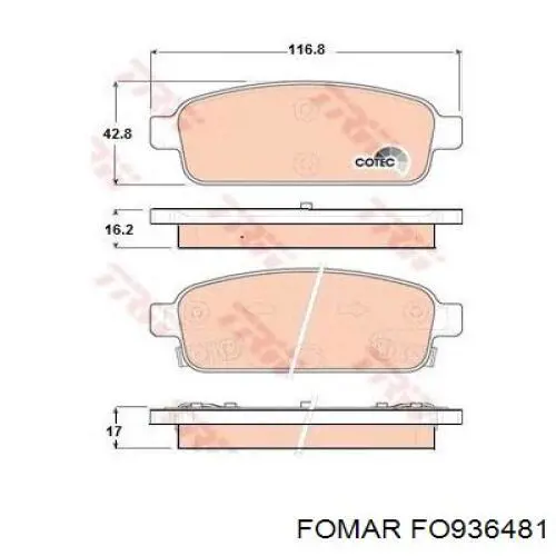 Задні гальмівні колодки Tomex TX1652 ціна, від 18.07 USD