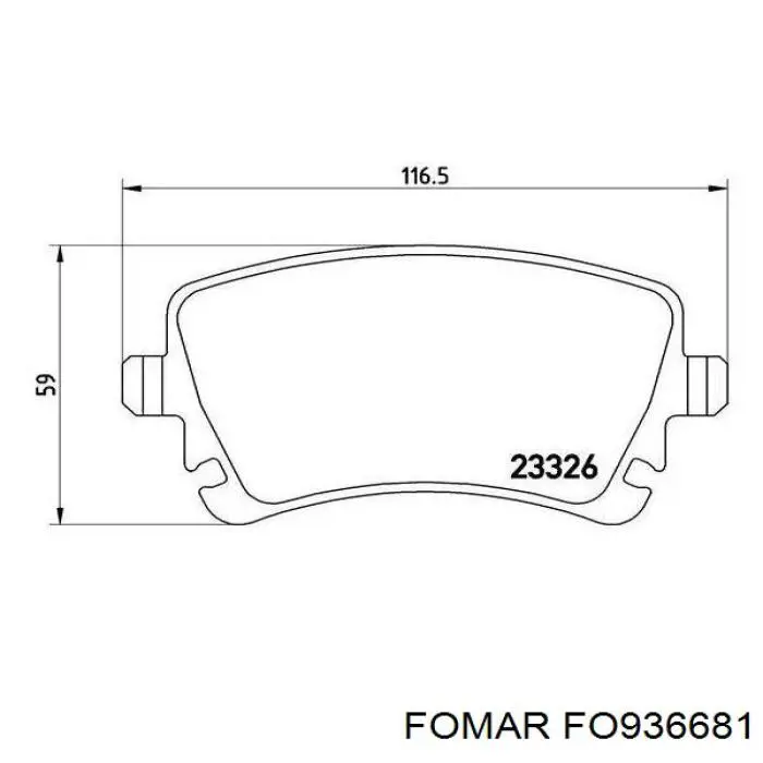 Задні дискові колодки Fomar Roulunds FO936681