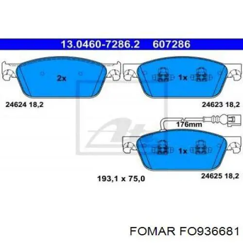 Задні гальмівні колодки Fomar Roulunds FO936681 ціна, від 22.04 USD