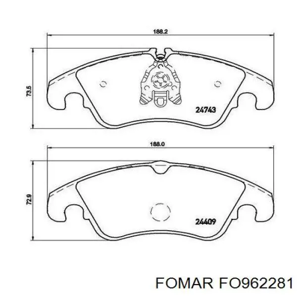 Передні тормозні колодки DP42022R EBC Brakes