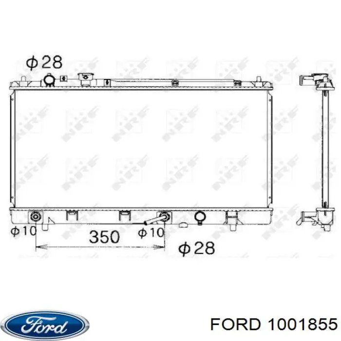 Радіатор основний Ford 1001855 ціна, від 58.64 USD
