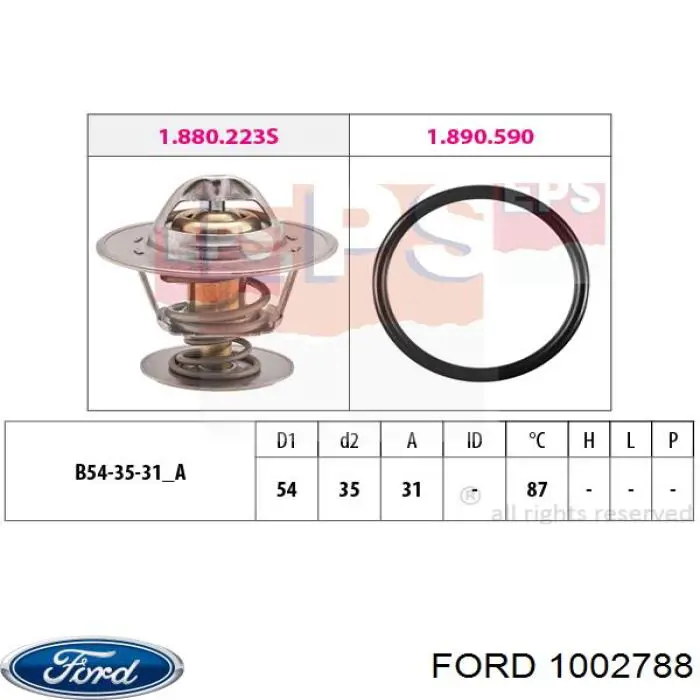 Автомобільний термостат Ford 1002788 ціна, від 10.18 USD