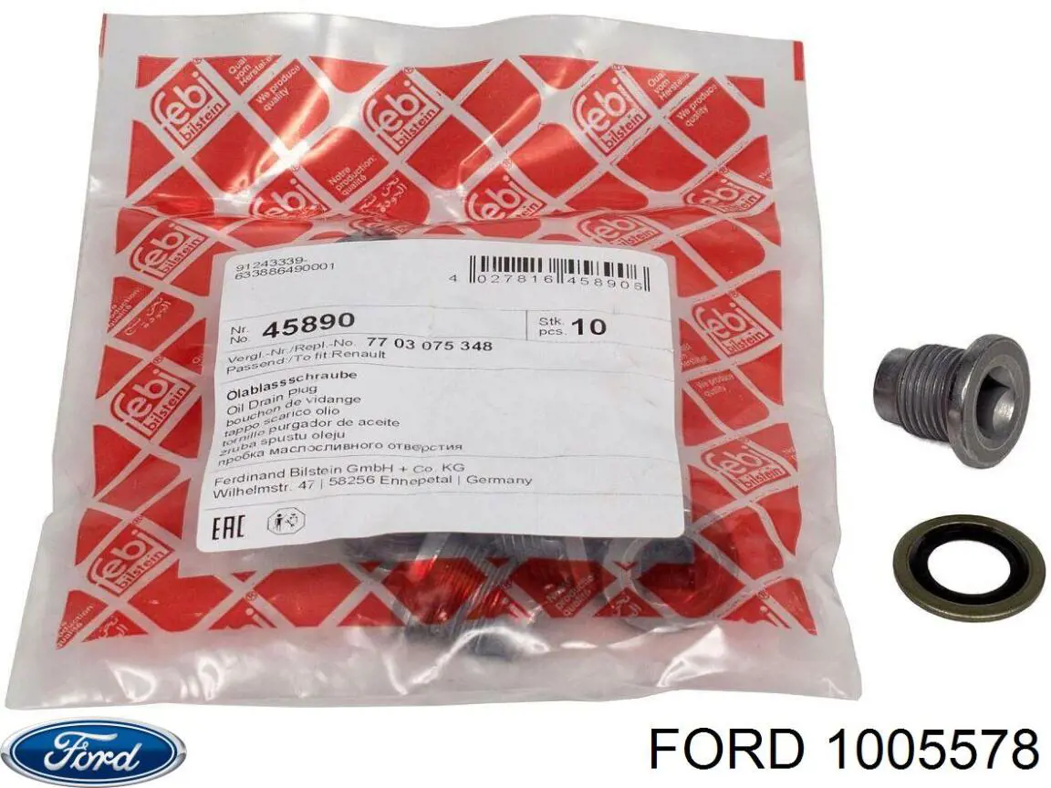 1005578 Ford прокладка піддону картера двигуна