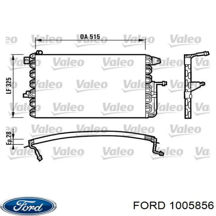 Конденсатор кондиціонера Ford Fiesta Mk3 хетчбек (GFJ) (1989 - 1995) ціна, від 55.19 USD