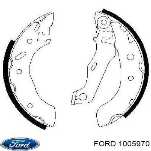 Колодки гальмові задні, барабанні 1005970 Ford