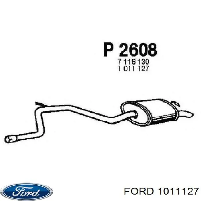 Купити 1465129 Ford Глушник вихлопних газів кінцевий