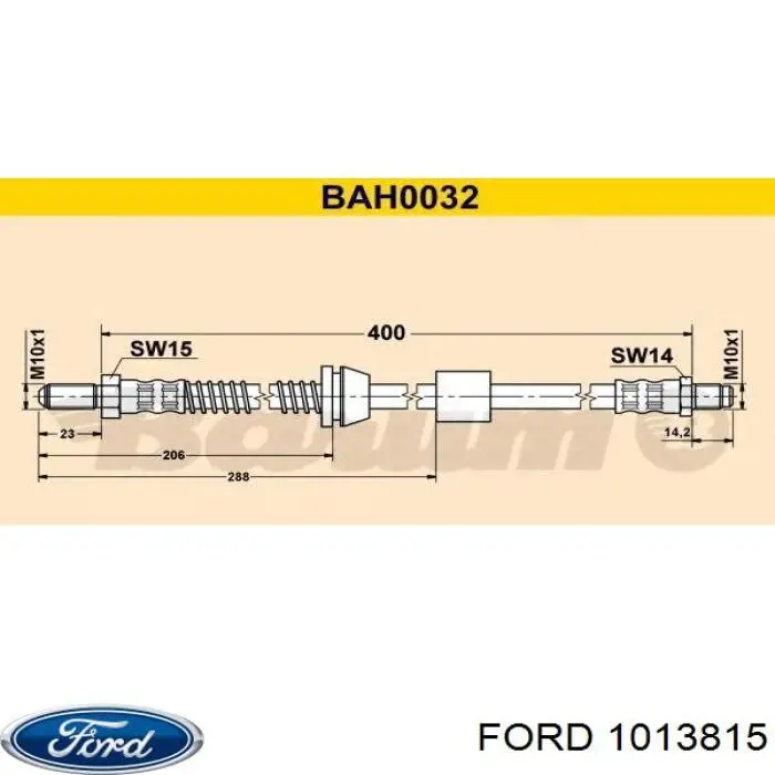 Купити 1013815 Ford Гальмівні шланги передні