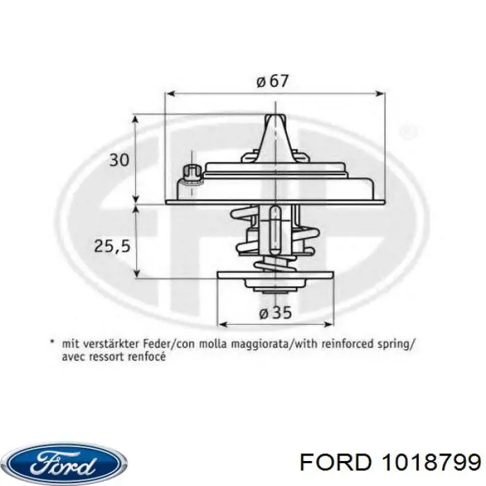 Автомобільний термостат Ford 1018799 ціна, від 13.55 USD