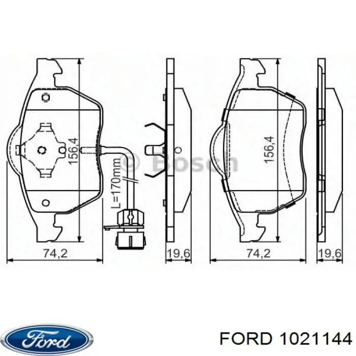 Фара права 1116233 Ford