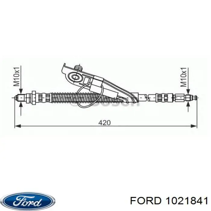 Шланг гальмівний передній, правий Ford 1021841 ціна, від 12.67 USD