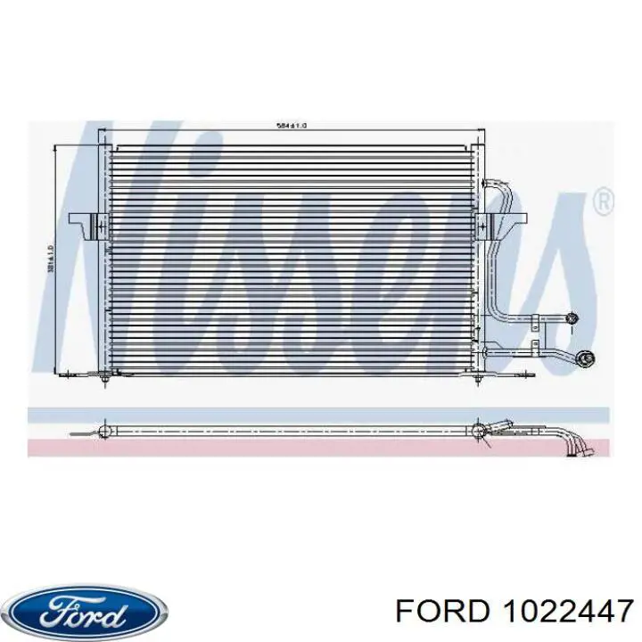 Конденсатор кондиціонера Ford 1022447 ціна, від 8.19 USD
