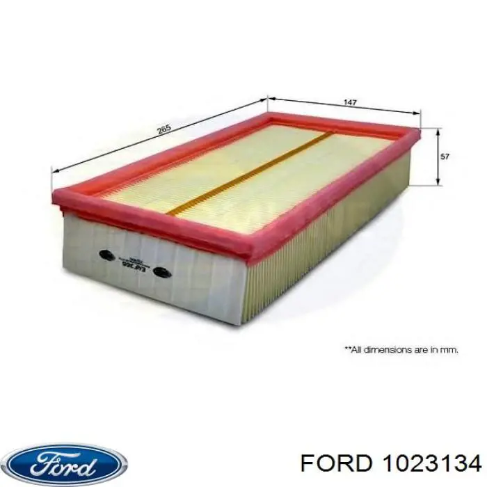 Повітряний фільтр 1023134 Ford