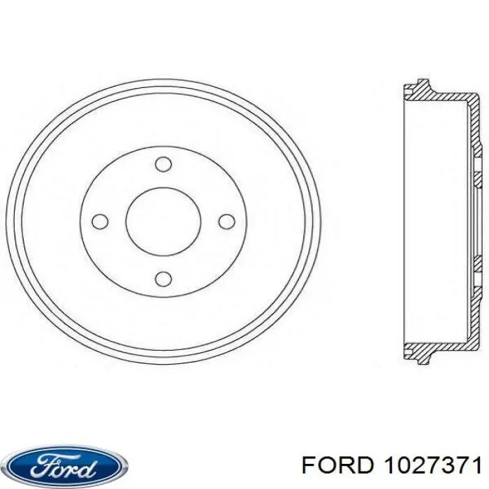 Барабан гальмівний задній Ford 1027371 ціна, від 32.41 USD