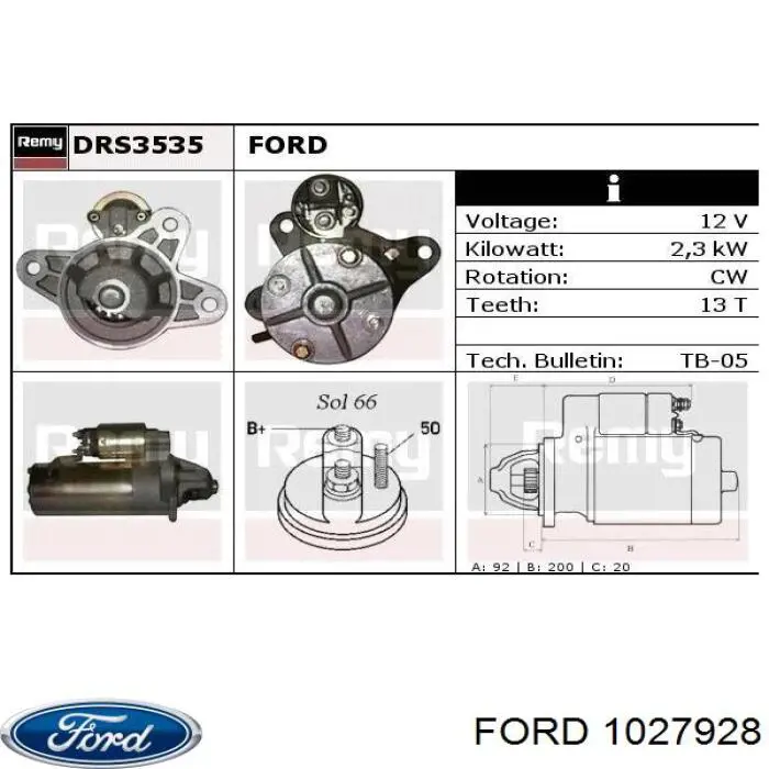 Купити 1027928 Ford Стартер