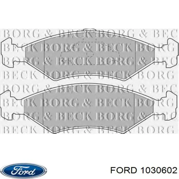 1030602 Ford колодки гальмівні передні, дискові