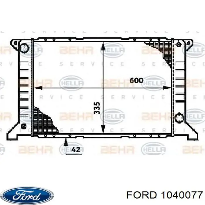 1040077 Ford радіатор охолодження двигуна