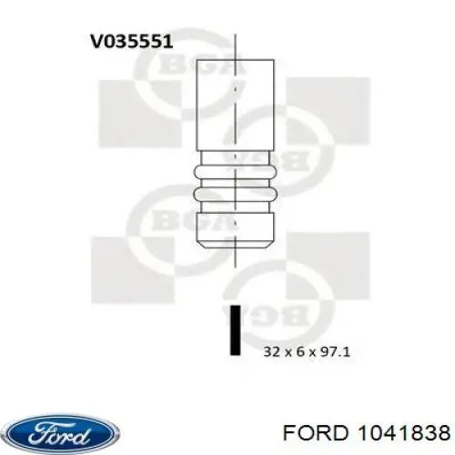 1041838 Ford клапан впускний