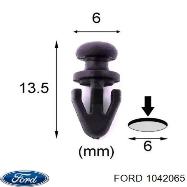 Кліпса (пістон) кріплення молдинга двері Ford Mondeo 4 (CA2) (Форд Мондео)