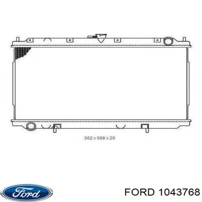 Шланг/патрубок радіатора охолодження, верхній 1026000 Ford