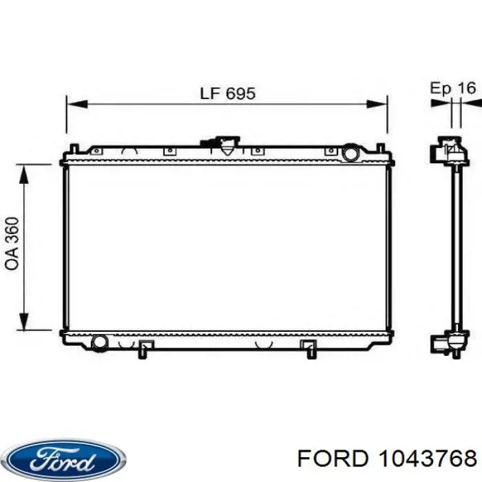 Купити 1026000 Ford Шланг/патрубок радіатора охолодження, верхній